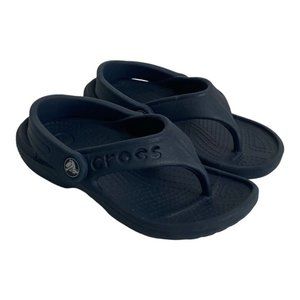 Crocs Navy Thong Flip Flops with Heel Strap Sandal Unisex Child Size 8-9 Slip on